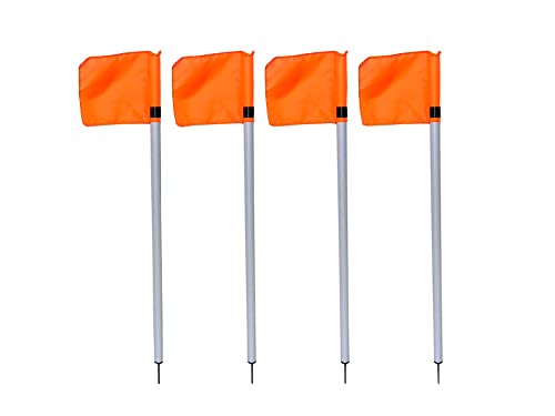 Jamso Design – Soccer Pitch® Eckfahnen-Set für Kinderfußball | 1 m-Stangen, Spielfeldmarkierung, Spielarena, tragbare Grenzstangen, Fußballtraining, stabil + leicht, leuchtende Flaggen, Kinderfussball von Jamso Design