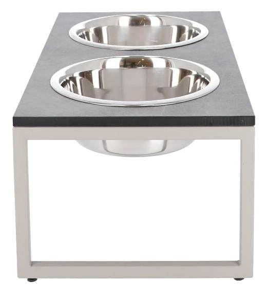 Hundenapf Futternapf DIMO Metall Taupe HPL-Platte Zementoptik von Jan Kurtz von Jan Kurtz