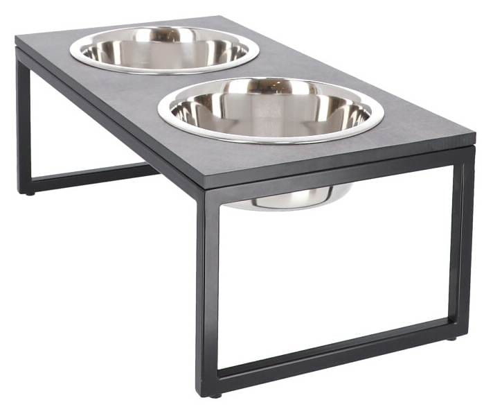 Hundenapf Futternapf DIMO Metall Schwarz HPL-Platte Zementoptik von Jan Kurtz von Jan Kurtz