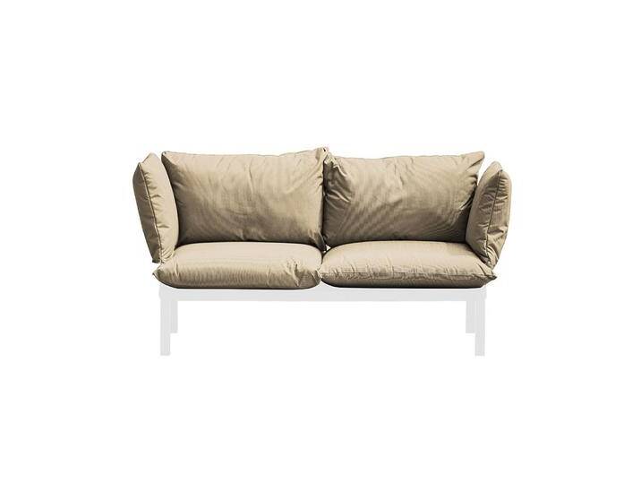 Jan Kurtz Domino 2-Sitzer Sofa inkl. Kissen Aluminium 140x70x85 von Jan-Kurtz