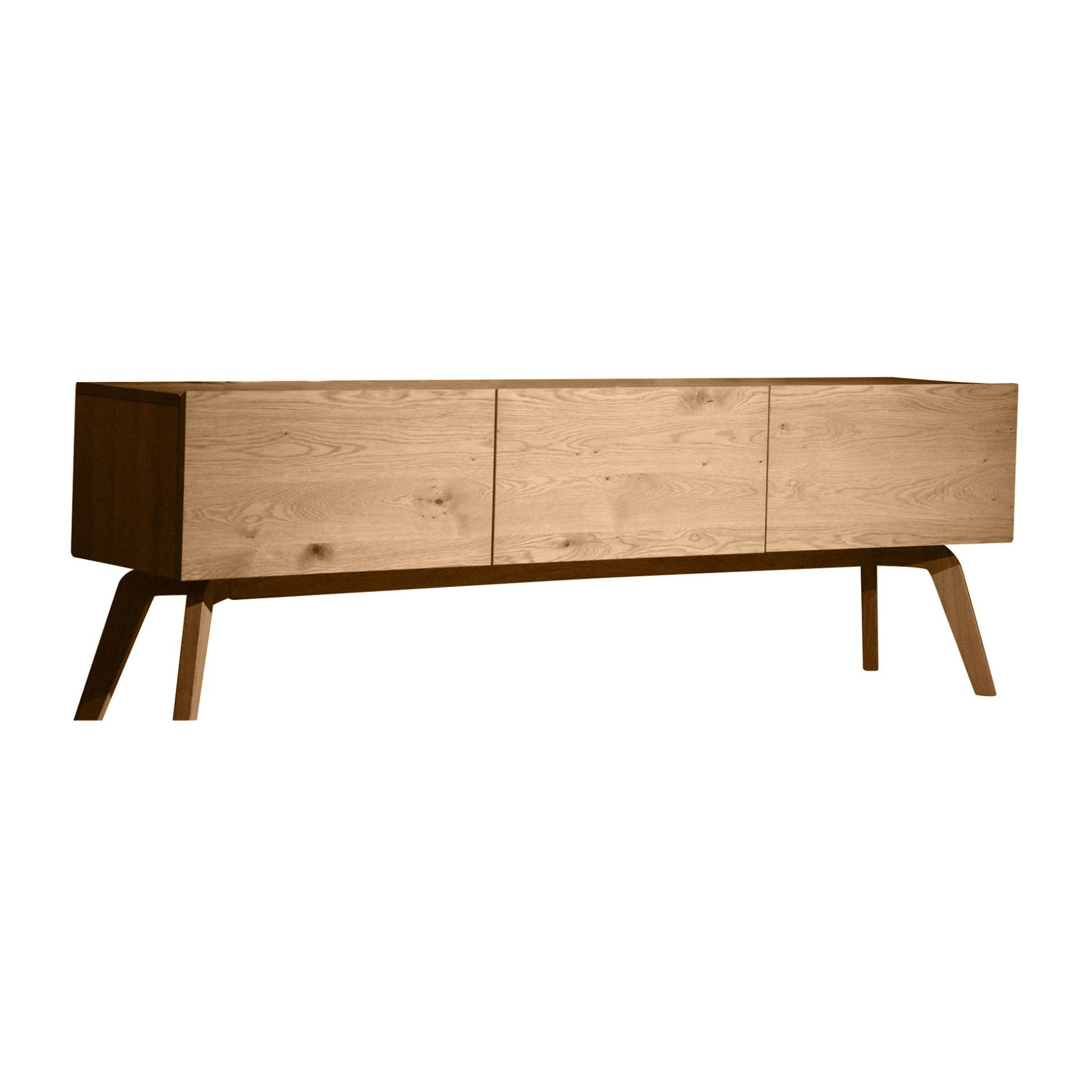 Jan Kurtz - Dweller Massivholz-Sideboard - eiche/geölt/BxHxT 180x60x37cm/mit 3 Schub laden von Jan Kurtz