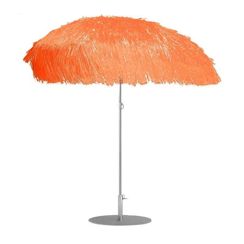 Jan Kurtz - Hawaii Sonnenschirm Ø 200cm - orange/Polyester/mit Knickgelenk/Stock Ø2,5cm/ohne Sonnenschirmfuß von Jan Kurtz