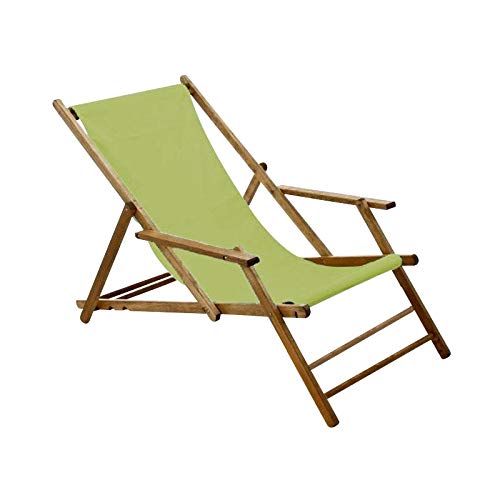 Jan Kurtz Maxx Deckchair Liegestuhl, pistazie Kunststoffgewebe BxHxT 64x98x112cm Gestell Teak massiv von Jan Kurtz