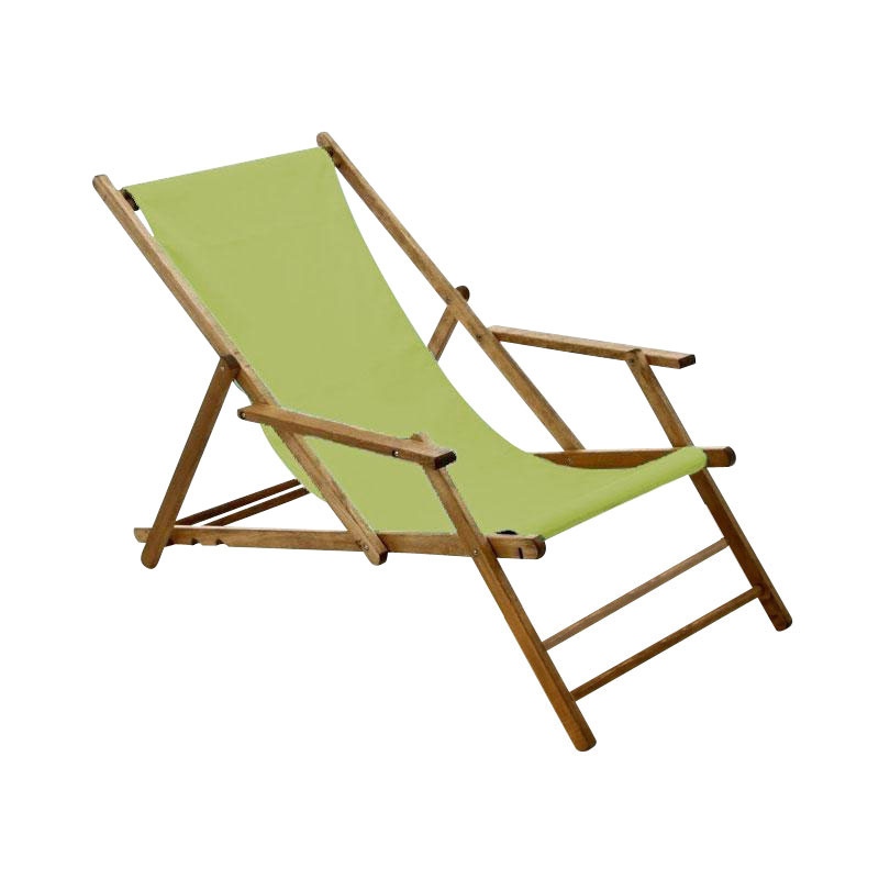 Jan Kurtz - Maxx Deckchair Liegestuhl - pistazie/Kunststoffgewebe/BxHxT 64x98x112cm/Gestell Teak massiv von Jan Kurtz