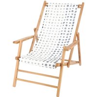 Jan Kurtz - Maxx Deckchair Teakholz, Bezug Designers Guild Amlapura Graphit von Jan Kurtz