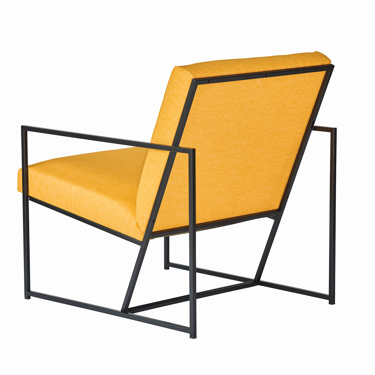 Jan Kurtz - Style Sessel - gelb/100% Polyester/Gestell Stahl schwarz/BxHxT 78x62x75cm von Jan Kurtz