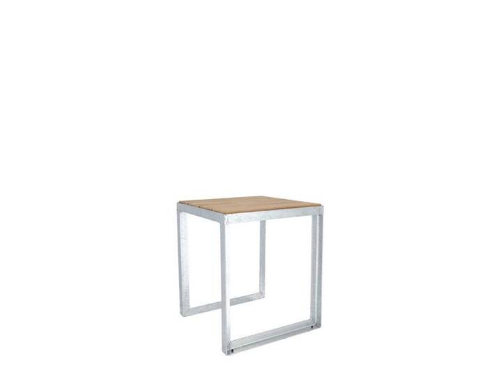 jankurtz Hocker Jever aus massiven Teakleisten, beige von Jan-Kurtz
