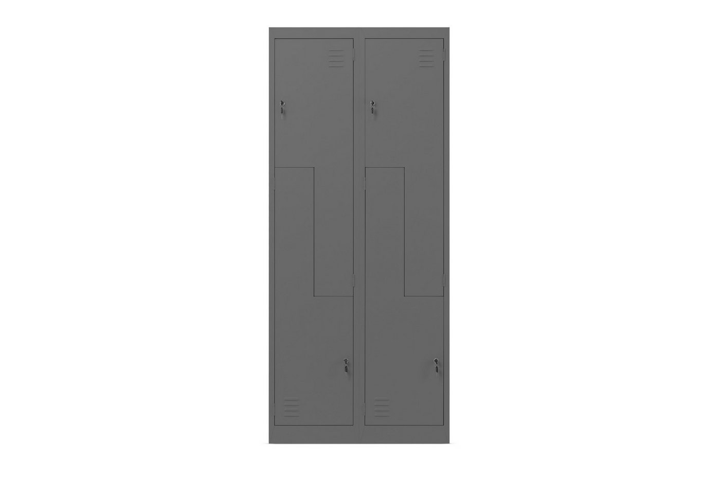 Jan Nowak Aktenschrank Garderobenschrank L 800 x 1850 x 450 mm, anthrazit von Jan Nowak