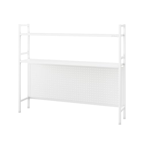Jan Nowak Bücherregal für den Schreibtisch - Wendy | Schreibtischregal Metall mit 2 Regalböden, Lochplatte | Aufsatzregal Ideal für Büros und Kleine Räume | 115 x 98 x 22 cm | Weiß Jan Nowak Bücherregal für den Schreibtisch - Wendy | Schreibtischregal Metall mit 2 Regalböden, Lochplatte | Aufsatzregal Ideal für Büros und Kleine Räume | 115 x 98 x 22 cm | Weiß von Jan Nowak