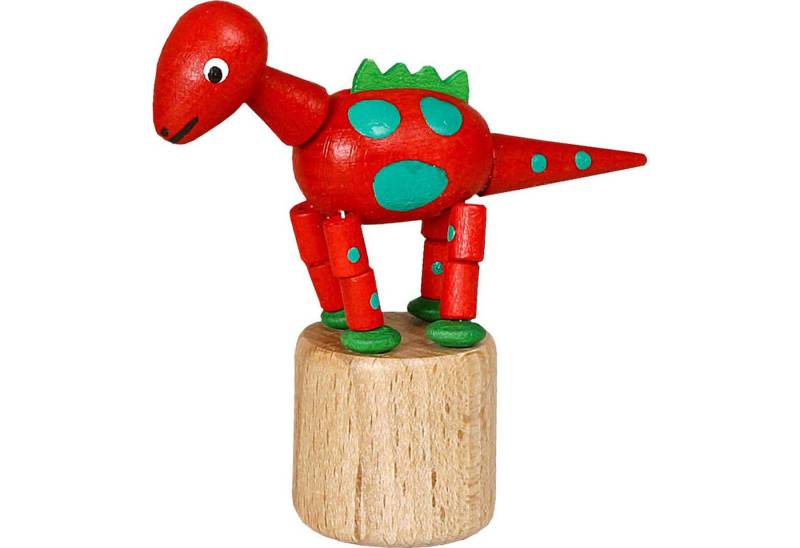 Jan Stephani Erzgebirgische Volkskunst Dekofigur Wackeltier Dinosaurier rot (8,5cm) von Jan Stephani von Jan Stephani Erzgebirgische Volkskunst
