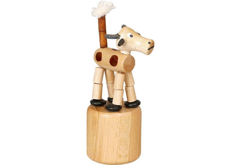Jan Stephani Erzgebirgische Volkskunst Dekofigur Wackeltier Kuh (7cm) von Jan Stephani von Jan Stephani Erzgebirgische Volkskunst