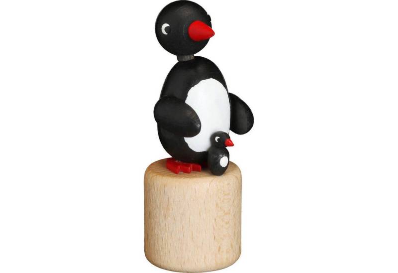 Jan Stephani Erzgebirgische Volkskunst Dekofigur Wackeltier Pinguin mit Kind (8cm) von Jan Stephani von Jan Stephani Erzgebirgische Volkskunst