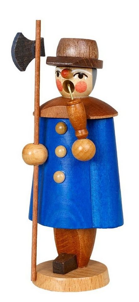 Jan Stephani Erzgebirgische Volkskunst Räuchermännchen Miniaturräuchermann Nachtwächter blau Höhe=11cm NEU von Jan Stephani Erzgebirgische Volkskunst