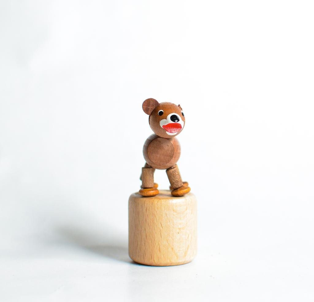 Jan Stephani Erzgebirgische Volkskunst Tierfigur Holzspielzeug Wackelfigur Bär Höhe=7cm NEU von Jan Stephani Erzgebirgische Volkskunst