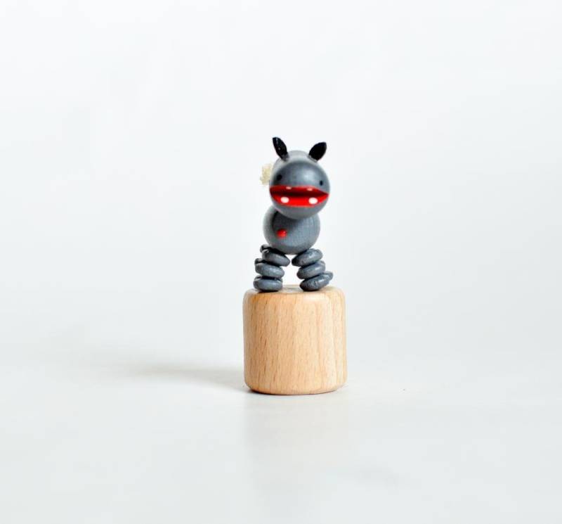 Jan Stephani Erzgebirgische Volkskunst Tierfigur Holzspielzeug Wackelfigur Flusspferd Höhe=7cm NEU von Jan Stephani Erzgebirgische Volkskunst