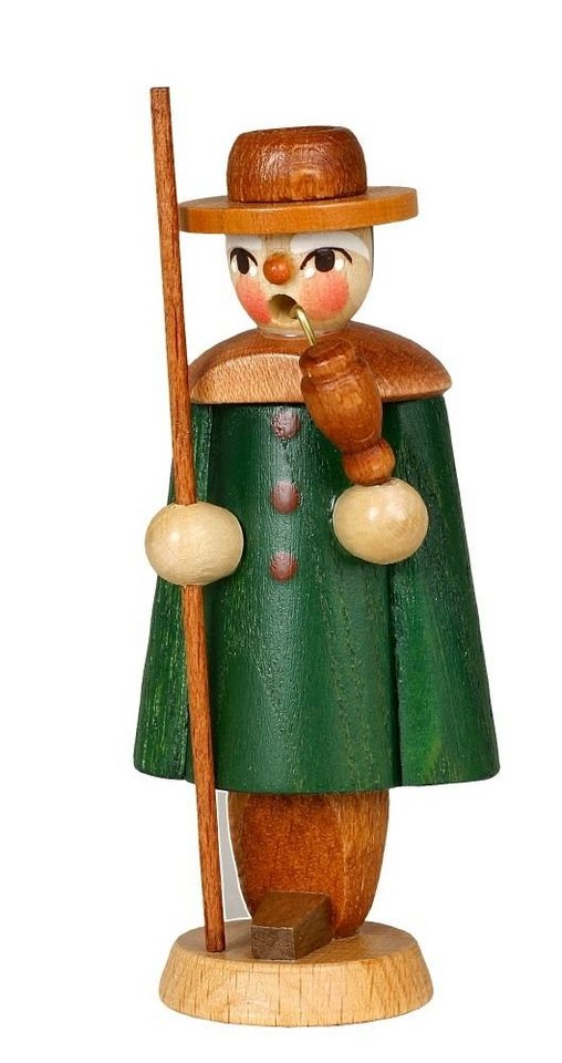 Jan Stephani Erzgebirgische Volkskunst Weihnachtsfigur Vitrinenfigur Schäfer grün Höhe=9,5cm NEU von Jan Stephani Erzgebirgische Volkskunst