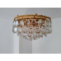 Mid Century Modern Crystal Glass Flush Mount/ Hollywood Regency Ceiling Light/ Schröder & Co/ Germany/70S Mid Century Modern Crystal Glass Flush Mount/ Hollywood Regency Ceiling Light/ Schröder & Co/ Germany/70S von JanDorDesign