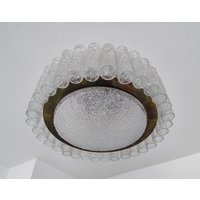 Mid Century Modern Glass Ceiling Light/ With Textured Tubes/ Hollywood Regency Lamp/ By Doria/Germany/1960S Mid Century Modern Glass Ceiling Light/ With Textured Tubes/ Hollywood Regency Lamp/ By Doria/Germany/1960S von JanDorDesign