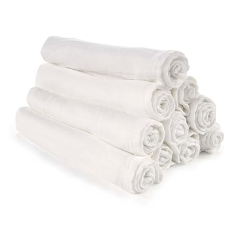 Jané 10er Pack Mehrzweck-Mulltücher, Stillen, natürliches Baumwoll- und Bambusgewebe, Staubmilbenschutz, Ökologisch, 35 x 35 cm, Weiß Jané 10er Pack Mehrzweck-Mulltücher, Stillen, natürliches Baumwoll- und Bambusgewebe, Staubmilbenschutz, Ökologisch, 35 x 35 cm, Weiß von Jane