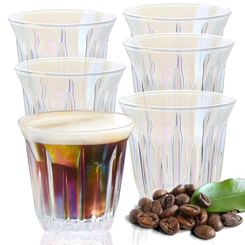 JanYoo Espressotassen 6er Set 90ml Espresso Tassen Set Espresso Gläser Mokkatassen aus Borosilikatglas, Dickwandiges Dessertgläser Cappuccino Tassen Kaffeetassen Whiskey Tassen für Zuhause (Farbig) JanYoo Espressotassen 6er Set 90ml Espresso Tassen Set Espresso Gläser Mokkatassen aus Borosilikatglas, Dickwandiges Dessertgläser Cappuccino Tassen Kaffeetassen Whiskey Tassen für Zuhause (Farbig) von JanYoo