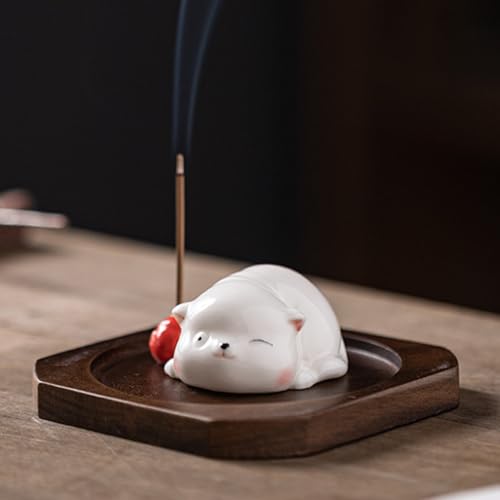 JanYoo Holz Räucherstäbchenhalter, Handgefertigter Holz Räucherstäbchen Kätzchen Halter Räuchergefäß Weihrauchhalter Brenner Incense Sticks Meditation Zubehör für Heimdekoration, Meditation und Yoga-B JanYoo Holz Räucherstäbchenhalter, Handgefertigter Holz Räucherstäbchen Kätzchen Halter Räuchergefäß Weihrauchhalter Brenner Incense Sticks Meditation Zubehör für Heimdekoration, Meditation und Yoga-B von JanYoo