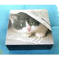 Holzbox Katze, Schmuckbox Box Für Erinnerungen, Katzenliebhaber, Geschenk Mama Holzbox Katze, Schmuckbox Box Für Erinnerungen, Katzenliebhaber, Geschenk Mama von JanaPysanky