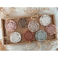 Makramee Magnete Für Kühlschrank | Deko Geschenkidee Frauen Boho Geschenk Einzug von JanasKnotenkunst