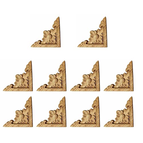 Janasiba 10 StüCke Geschnitzte Unlackierte EuropäIsche MöBel Ecke Applique Onlay Figuren Ornamental von Janasiba