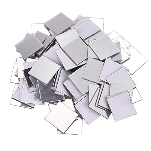 Janasiba 100 StÜCk Fliesen Wandaufkleber 3D Aufkleber Room Decor Stick (Silber) von Janasiba