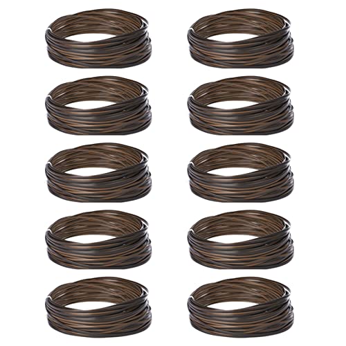 Janasiba 10X Kaffee Gradient Flaches Synthetisches Rattan Weberei Material Kunststoff Rattan Für Stricken und Reparatur Stuhl Tisch Aufbewahrung Korb von Janasiba