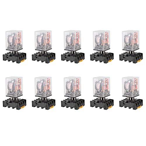 Janasiba 10X MK2P-I Klargehäuse DPDT AC220V Spulenrelais Sockelbasis Janasiba 10X MK2P-I Klargehäuse DPDT AC220V Spulenrelais Sockelbasis von Janasiba