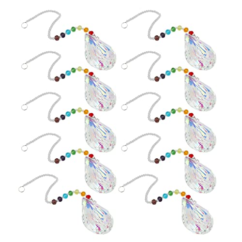 Janasiba 10X Sonnen Fänger Feng Shui Kristalle Große Ab Tropfen Prisma Haus Dekoration von Janasiba