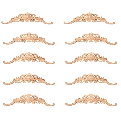 Janasiba 10X Vintage Pflanze Geschnitzt Ecke Applique Schmücken Rahmen Kabinett Kamin Tür MöBel Dekorative Figuren von Janasiba