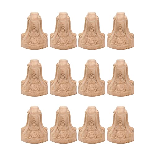 Janasiba 12 Stueck 10 x 6cm Europaeischen Stil Massivem Geschnitzt Moebel Fuss Beine TV Schrank Sitz Fuesse von Janasiba