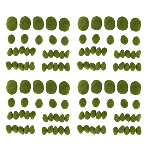 Janasiba 120 StüCke 3 Größe KüNstlich Moss Rocks Dekorative, GrüNe Moos BäLle, für Blumen Arrangements GäRten und Basteln von Janasiba