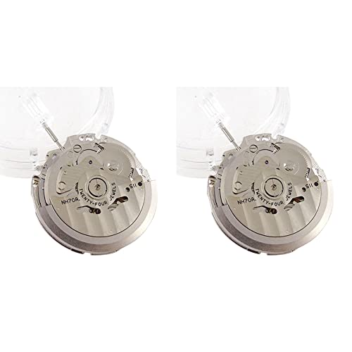 Janasiba 2 Satz Japan NH70 / NH70A Hohles Automatik Uhrwerk 21600 BPH 24 Juwelen Hohe Genauigkeit für Mechanische Uhren von Janasiba