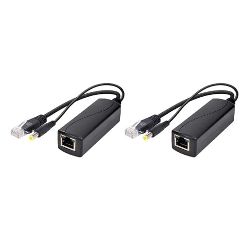 Janasiba 2 x 100 m PoE Splitter, 12 V, 1 A, IEEE 802.3Af, 1,5 kV, Isolierung, Schutz für Heimnetzwerk, Desktop-Netzwerk von Janasiba