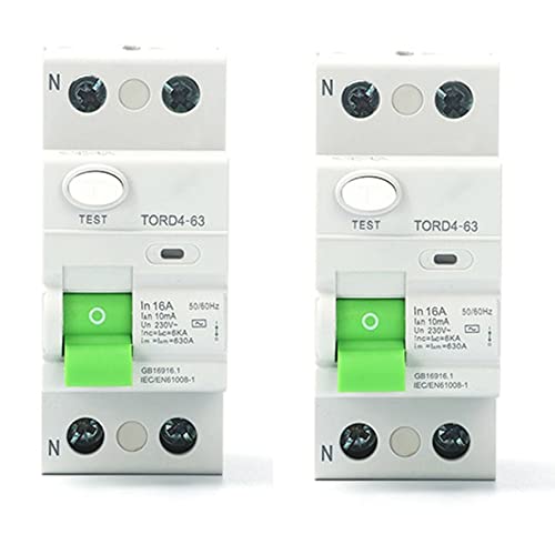 Janasiba 2X AC 2P 6KA RCCB RCD 230V Fehlerstrom Schutz Schalter Differential Breaker Schutz Schalter Schalter TORD4-63, 2P 16A 10MA Janasiba 2X AC 2P 6KA RCCB RCD 230V Fehlerstrom Schutz Schalter Differential Breaker Schutz Schalter Schalter TORD4-63, 2P 16A 10MA von Janasiba