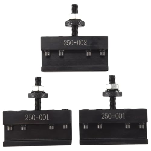 Janasiba 3 StüCk Schnell Werkzeug Wechseln Halter für Drehbare Drehmaschine Abschied Klinge, 2 StüCk 250-001 & 1 StüCk 250-002 von Janasiba