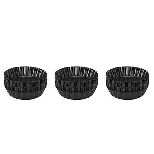Janasiba 36 Stücke Eierkuchenformen, 3Zoll Mini Törtchenformen mit Abnehmbarem Boden, Cupcake Kuchen Muffinform Zinnform Backenwerkzeug von Janasiba