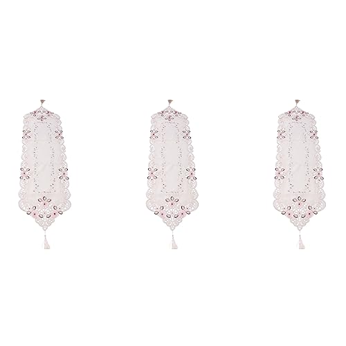 Janasiba 3X Neu Tischlaeufer Bestickt Blumen Tischdecke Muster: 2 Groesse: 40X150cm von Janasiba