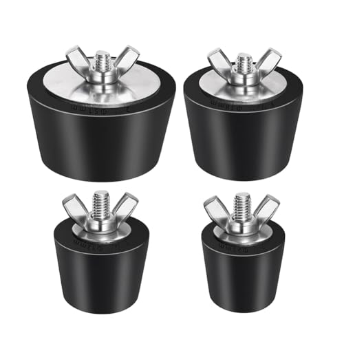Janasiba 4 Stück Gummi-Winterstöpsel für Pools, 25 mm, 32 mm, 38 mm, 51 mm, Pool-Winterstöpsel, Pool-Rücklaufdüsenstöpsel für Einbau- und Aufstellpools von Janasiba