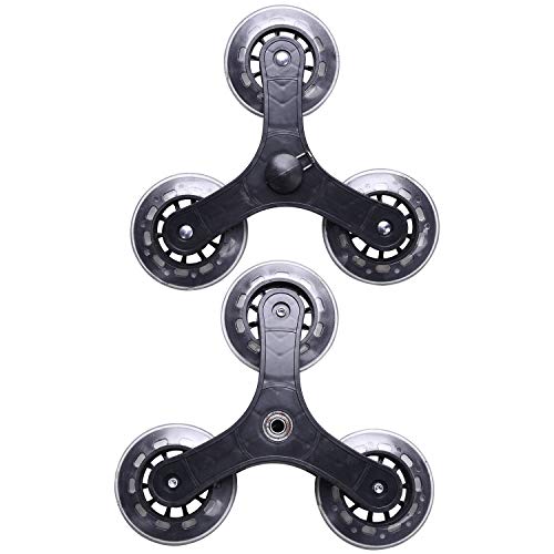 Janasiba 4 Teile Schwarz Waren Korb Trolley Caster Gepäck Koffer Roller Rolle Riemen Scheibe Schiebe Rolle Rad Zubehör von Janasiba