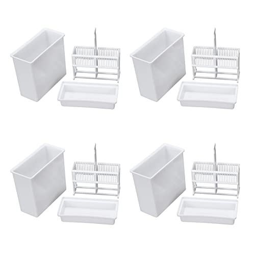 Janasiba 4X 2 in 1 Weißen 24 Stück Objektträger Staining Rack Dish Set Janasiba 4X 2 in 1 Weißen 24 Stück Objektträger Staining Rack Dish Set von Janasiba