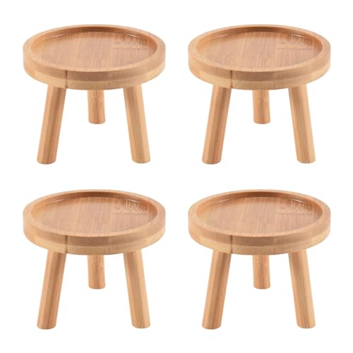 Janasiba 4X Pflanzenständer Blumentopf Basis Halter Hoher Balkon Sukkulente Runde Blumenregal für Indoor Outdoor von Janasiba