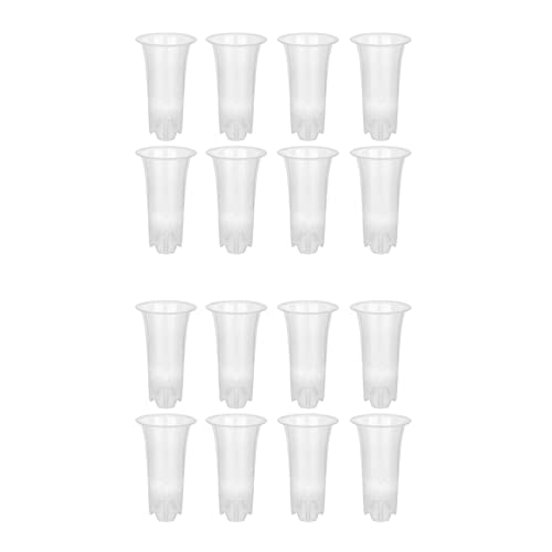 Janasiba 5 16Pcs Clear Flower Pot Pflanzer Kunststoff Orchideentopf mit LöChern Hohe BlumentöPfe für Home Flower Shop Dekoration Janasiba 5 16Pcs Clear Flower Pot Pflanzer Kunststoff Orchideentopf mit LöChern Hohe BlumentöPfe für Home Flower Shop Dekoration von Janasiba