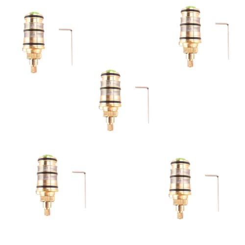Janasiba 5X Messing Bad Dusche Thermostat Patroneund für Mischventil Mischer Brausestange Mischbatterie Brausemischventil Patrone von Janasiba