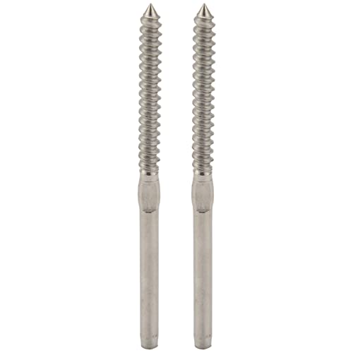 Janasiba 60 Paar Links und Rechts Gewinde Schrauben für 1/8 Kabel Geländer Treppen DeCk Geländer für Pfosten VerzöGerung Schrauben Presse System von Janasiba
