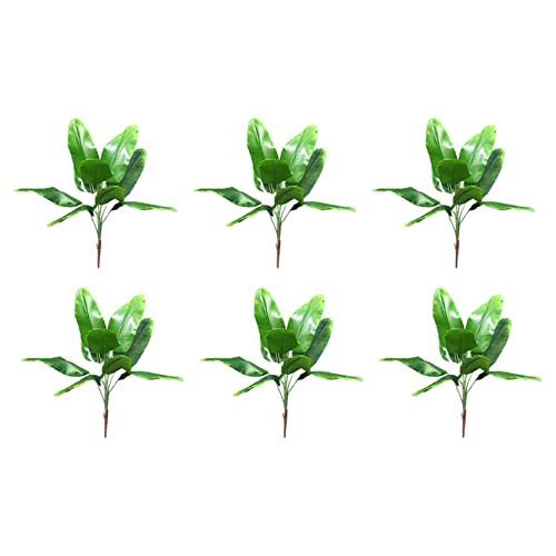 Janasiba 6X Künstliche Pflanzen Tropische Blätter Bananen Faux Palm Blatt der Pflanze Gefälschte Blätter Innen Außerhalb Garten Hochzeits von Janasiba