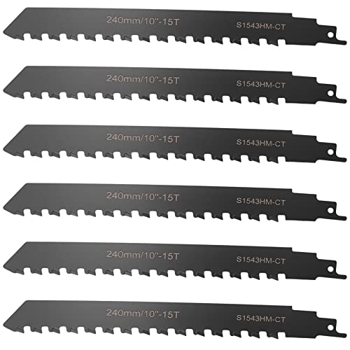 Janasiba 6X Säbelsägeblatt Hartmetall Wolframkarbid zum Schneiden Von PoröSem Beton, Faserzement, Ziegel 240 mm/9,45 Janasiba 6X Säbelsägeblatt Hartmetall Wolframkarbid zum Schneiden Von PoröSem Beton, Faserzement, Ziegel 240 mm/9,45 von Janasiba